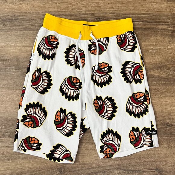 Hustle Gang Over Everything Indian Chief Shorts Sz M - Picture 1 of 9